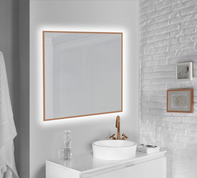 HOUCO FRIDA Messing, LED-spejl, Mange Størrelser