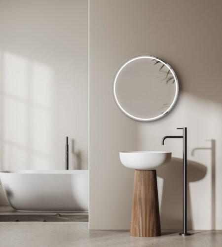 HOUCO SALMA BASIC, Rundt LED-spejl, 2 størrelser