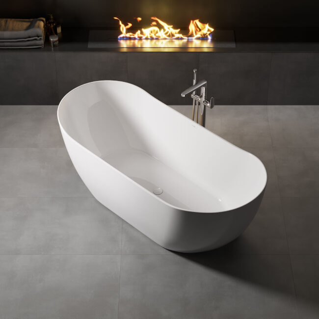 HOUCO INVERTO OVAL, Fritstående Badekar, 180x80