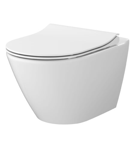 CERSANIT CITY OVAL Hængeskål, Rimless