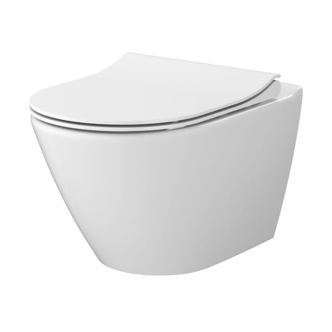 CERSANIT CITY OVAL Hængeskål, Rimless