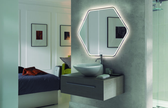HOUCO Colette, LED-spejl, 79x70