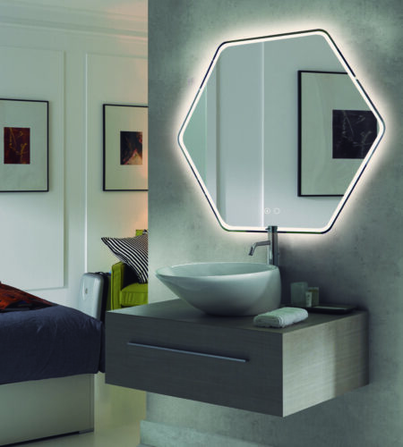HOUCO Colette, LED-spejl, 79×70