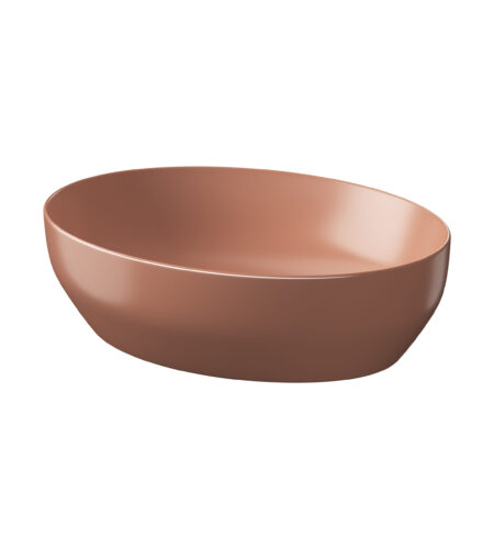 FARVA Bordvask, Oval 50×38, Teglrød Mat, Uden overløb