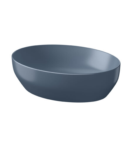 FARVA Bordvask, Oval 50×38, Blå Mat, Uden overløb