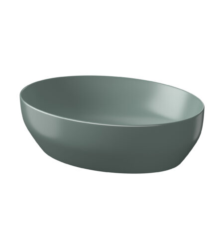 FARVA Bordvask, Oval 50×38, Grøn Mat, Uden overløb