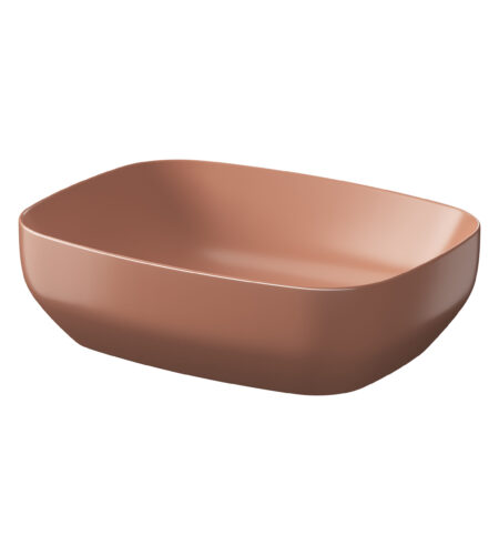 FARVA Bordvask, Rektangulær 50×38, Teglrød Mat, Uden overløb