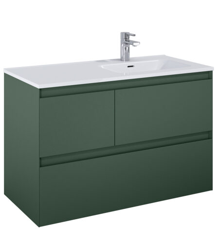 ALMA Badmøbel 100×46, Højre eller Venstre, Skovgrøn
