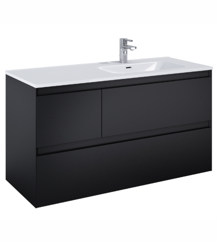 ALMA Badmøbel 120×46, Højre eller Venstre, Sort