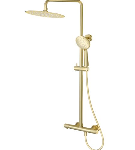 CERSANIT ZEN Brusearmatur, Guld Mat